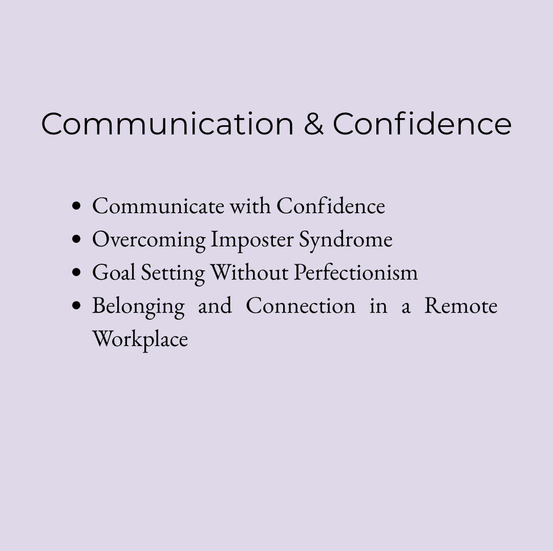 Communication and Confidence Wellness Webinar Topics Communication and Confidence Wellness Webinar Topics Bulleted List